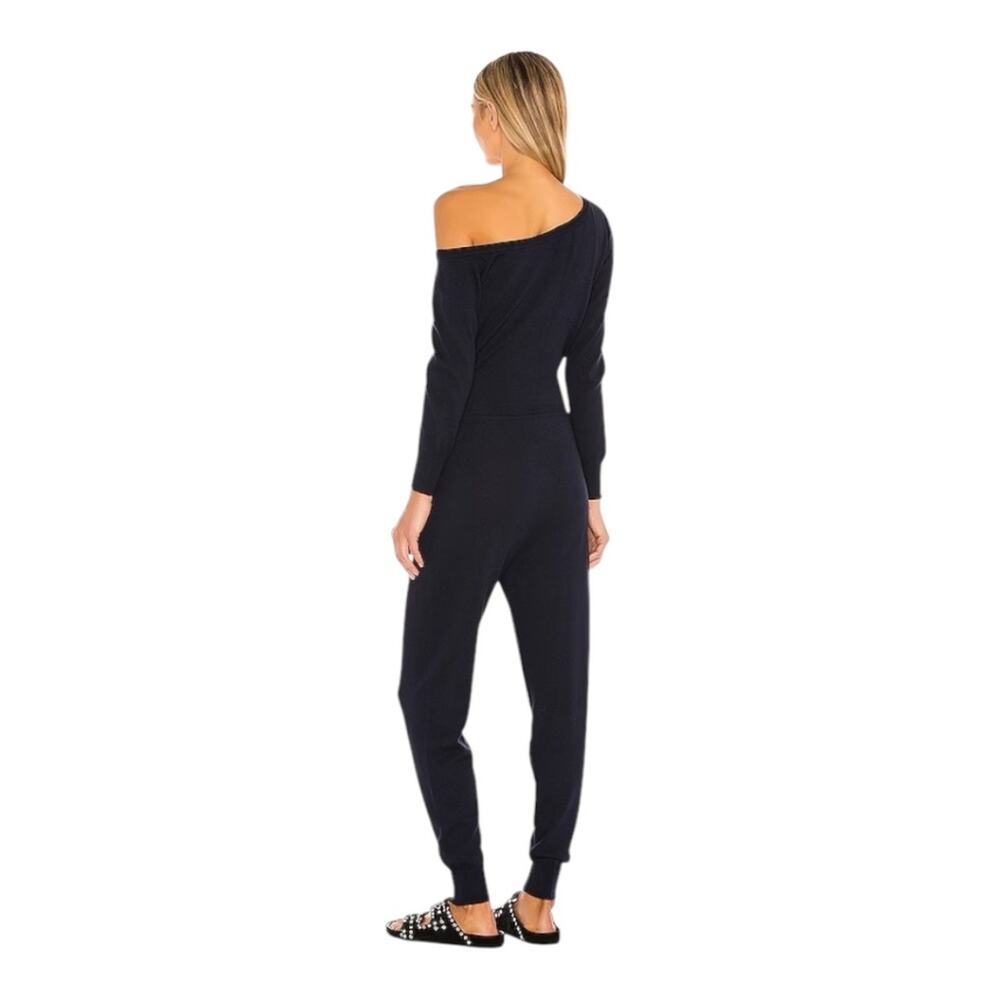 Majorelle Charlotte Jumpsuit Off The Shoulder Long Sleeve Navy Blue Small - Picture 9 of 9